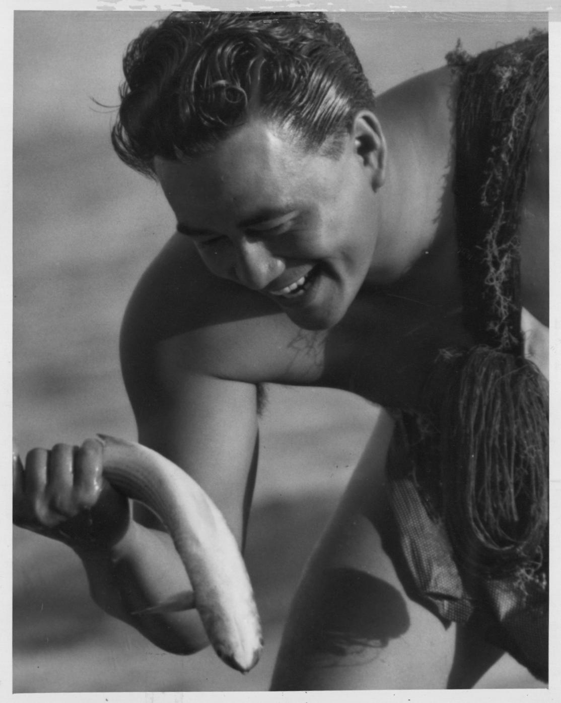 Vintage Hawaiian Fisherman